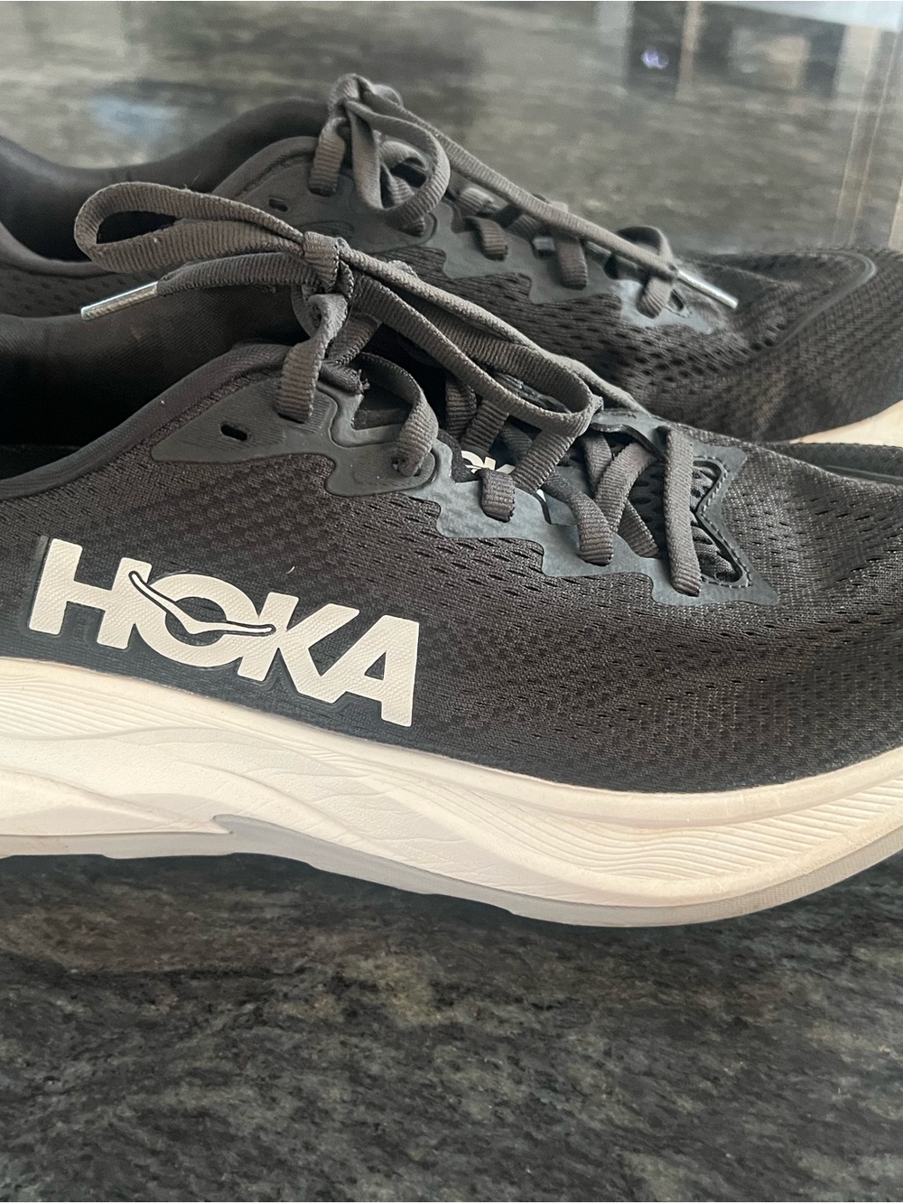 Hoka Men's Athletic Sneakers in Black and White